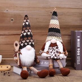 Pink Red Valentine Gnomes Set of 2, Valentines Day Decorations Plush Swedish Tomte Elf Figurines Ornaments for Gift Table Tiered Tray Decor