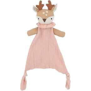 MON AMI Petit Bear Security Blankie for Babies 10", Cotton Lovey Blanket with Soft Stuffed Animal, Knotted Security Blanket for Newborns