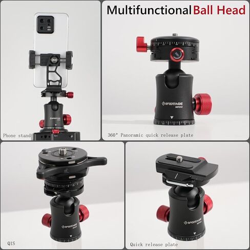 IFOOTAGE Komodo K5S Video Fluid Head,Cameras Tripod Fluid Head with Quick Release Plate, for Professional Photography, Content Creation, Vlogging and Video Production in Kuwait