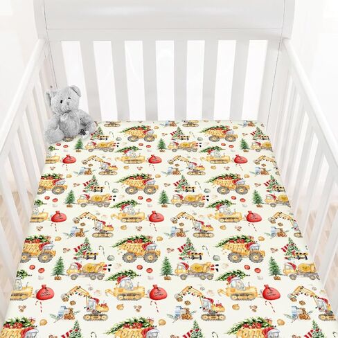 HawSkgFub Football American Sport Fitted Standard Crib Sheet for Baby Boys, Green Football Game Toddler Mattress Cover, Soft Breathable Stretchy Nursery Bed Sheets Decor Kids Gift 52" x 28" in Kuwait