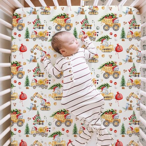 HawSkgFub Football American Sport Fitted Standard Crib Sheet for Baby Boys, Green Football Game Toddler Mattress Cover, Soft Breathable Stretchy Nursery Bed Sheets Decor Kids Gift 52" x 28" in Kuwait