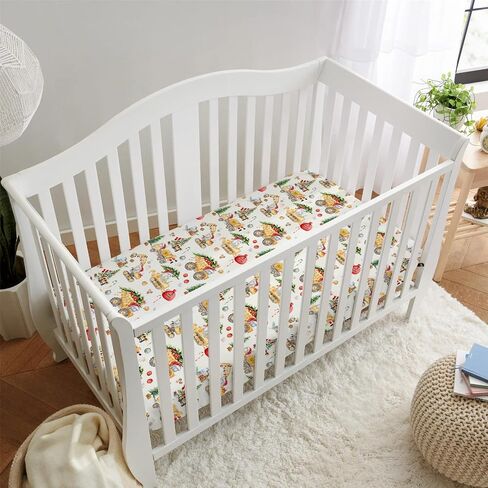 HawSkgFub Football American Sport Fitted Standard Crib Sheet for Baby Boys, Green Football Game Toddler Mattress Cover, Soft Breathable Stretchy Nursery Bed Sheets Decor Kids Gift 52" x 28" in Kuwait