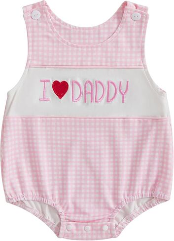 BeQeuewll Summer Baby Clothes Newborn Boy Girl Smocked Bubble Romper Plaid Overall Infant Jumpsuit One Piece Outfit in Kuwait