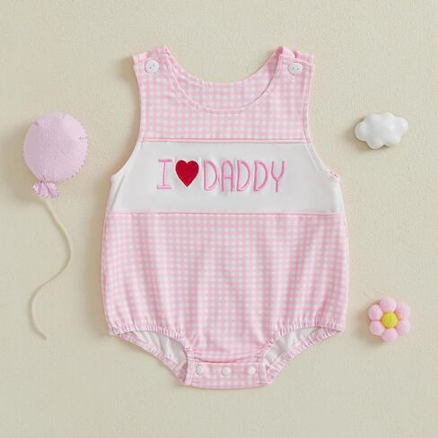 BeQeuewll Summer Baby Clothes Newborn Boy Girl Smocked Bubble Romper Plaid Overall Infant Jumpsuit One Piece Outfit in Kuwait