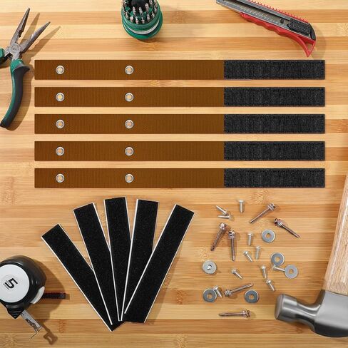 Oudain 6 Sets Anti Tip Furniture Straps Furniture Anchors Furniture Wall Anchor Straps for Pet Proofing 500 Pound Nylon Strap Furniture Anchor for Home Dresser, Shelves, Bookcase, TV(White) in Kuwait