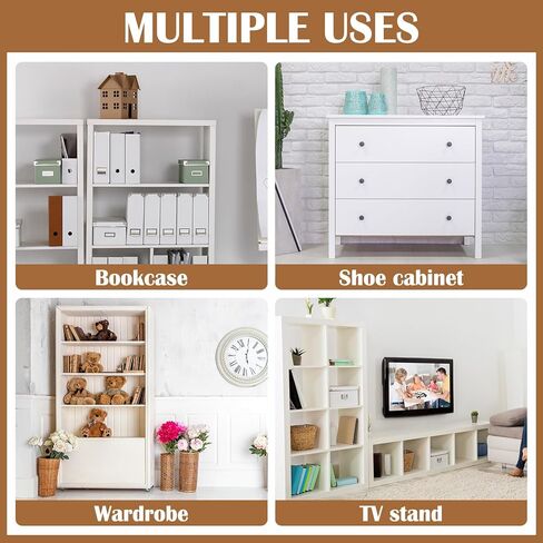 Oudain 6 Sets Anti Tip Furniture Straps Furniture Anchors Furniture Wall Anchor Straps for Pet Proofing 500 Pound Nylon Strap Furniture Anchor for Home Dresser, Shelves, Bookcase, TV(White) in Kuwait