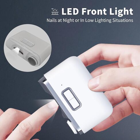 Electric Nail Clipper,3 in 1 Nail Clipper with Polisher-Lights,Automatic Electric Nail Trimmer for Adults and Baby Nail Trimmer Electric in Saudi Arabia