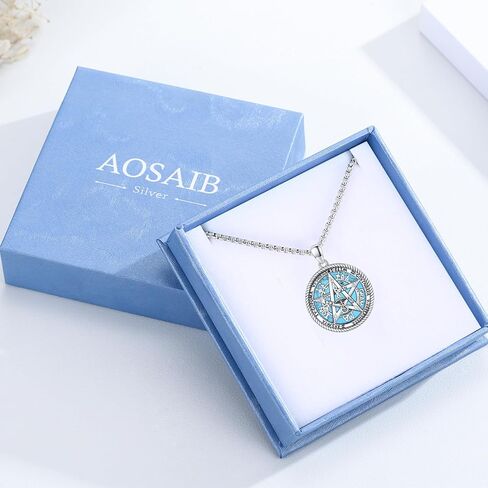 Tetragrammaton Necklace 925 Sterling Silver Pentagram Necklace for Men Women Amulet Energy Pendant Amulet Jewelry Gifts in Saudi Arabia