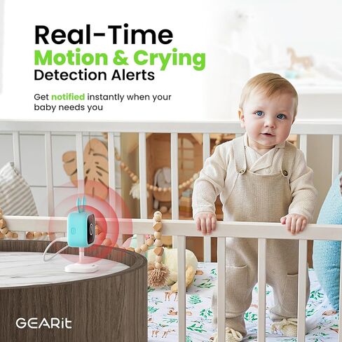كاميرات Gearit Indoor للأمن المنزلي - كاميرا مع فيديو واضحة 2K HD ، رؤية ليلية 33 قدمًا ، صوتية 2 - كاميرا حيوان أليف داخلي للحركة والكشف عن الكلاب - من السهل تعيين كاميرا أمان داخلية واي فاي in Kuwait