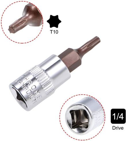 من الأعلى في المركز 3pcs torx بت ، 1/4 "محرك X T30 CR-V المقبس ، بتات الفولاذ S2 متميز ، بتات مع طول 38 ملم ل مفصل عزم الدوران ، مفتاح راتشيت ، تدريبات الطاقة ، شريط الشرائح in Kuwait
