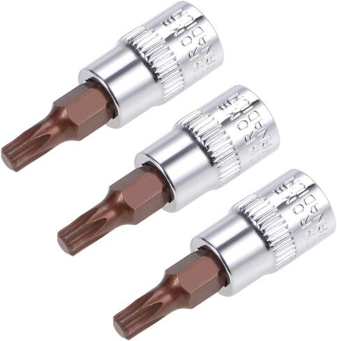 من الأعلى في المركز 3pcs torx بت ، 1/4 "محرك X T30 CR-V المقبس ، بتات الفولاذ S2 متميز ، بتات مع طول 38 ملم ل مفصل عزم الدوران ، مفتاح راتشيت ، تدريبات الطاقة ، شريط الشرائح in Kuwait