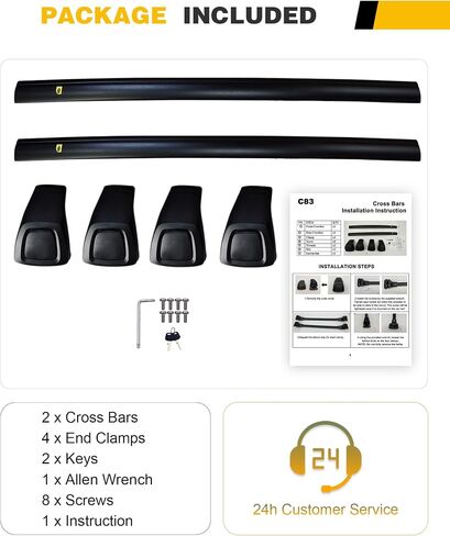 265LBS Cross Bars Roof Rack Fit for Ford Bronco Sport Badlands 2021-2024 & Outer Banks 2022-2024 & First Edition 2021 & Heritage Limited Edition 2023 Cargo Carrier Bar Accessories in Saudi Arabia