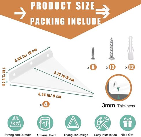 Metal Furniture Anchors for Baby Proofing,Anti Tip Furniture Wall Anchors for Cabinet Dresser Bookshelf for Baby Secure 800 lbs with Decorative Cover Beautiful Brown in Kuwait