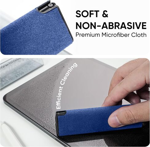 FLOLAB Clear Guard Screen Cleaner for iPhone, Mobile Phone, Laptop, Tablet, Spray and Microfiber Cloth All in one, Easy to Clean, Portable - Atomic Red in Kuwait