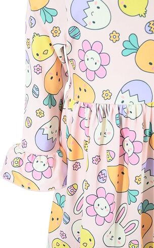 Unique Baby Girls Long Sleeve Ruffled Dresses for Toddlers and Kids in Kuwait