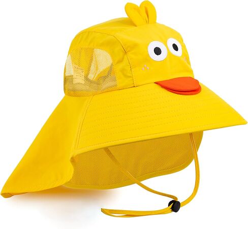 Kids Sun Hat Upf 50+ Boy Girl Protection Hat القبعات الشاطئية الحافة مع شبكة وقابلة للتعديل تمويه حزام الذقن الأزرق in Kuwait