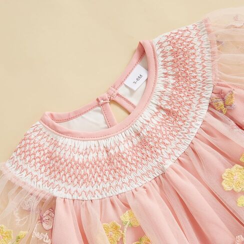 Baby Girl Fairy Romper Dress Fly Sleeveless Butterfly Wings Tutu Romper Dress Flower Embroider Summer Bodysuit in Kuwait