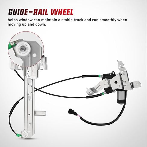 Nilight Power Window Regulator with Motor Rear Driver Side,Compatible with Cadillac Escalade/Chevy Tahoe/GMC Yukon 2002 2003 2004 2005 2006,Rear Left,748-228 in Saudi Arabia