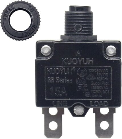 KUOYUH قاطع الدائرة 88 سلسلة 125/250VAC 50/60 هرتز (1 قطعة) (20 أمبير) in Kuwait