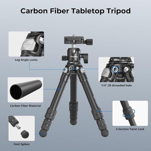 SmallRig Heavy Duty Carbon Fiber Tabletop Tripod Kit in Kuwait