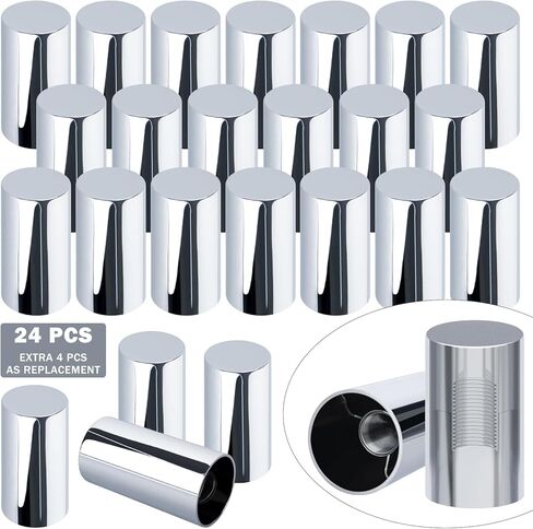 45 Pack Lug Nut Covers with Installation Tool Extra 5 Pcs Nut Covers as Replacement to Prevent Damage 33mm ABS Chrome Screw-on Nut Cover Caps for Semi Truck Trailer in Kuwait