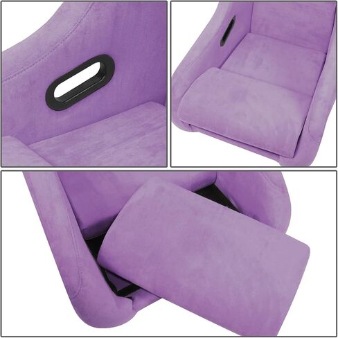 J2 Engineering J2-RS-005-LB Pair of Medium Sized Lake Blue Suede Style Fabric Injection-Molded Foam Universal Racing Seat With Adjustable Glides Side Mount Adapters 34" H X 23" W X 23" D in Saudi Arabia