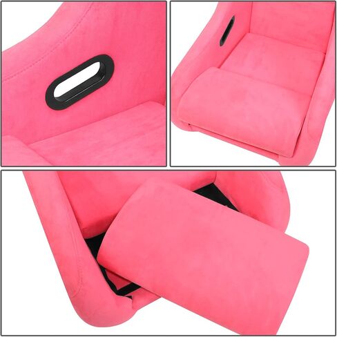 J2 Engineering J2-RS-005-LB Pair of Medium Sized Lake Blue Suede Style Fabric Injection-Molded Foam Universal Racing Seat With Adjustable Glides Side Mount Adapters 34" H X 23" W X 23" D in Kuwait