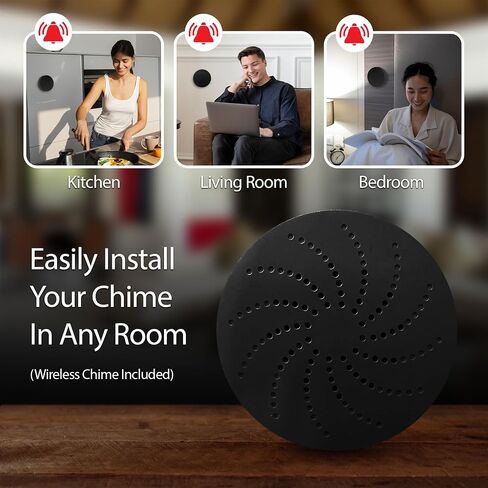 Energizer Smart Doorbell & Chime ، Wired 1080p Camera Doorbell Security Camera ، صوت ثنائي الاتجاه ، الرؤية الليلية ، تخزين السحابة والبطاقات ، يعمل مع Alexa & Google Home ، مستشعر الحركة ، يتطلب الأسلاك الحالية in Kuwait