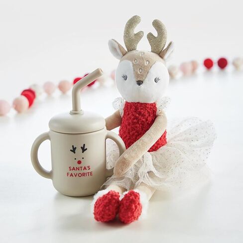 Stephan Baby 100 ٪ Cilicone Christmas Cup Cup Lid & Straw للأطفال الصغار ، 4 أوقية ، Merry Little Dude in Kuwait