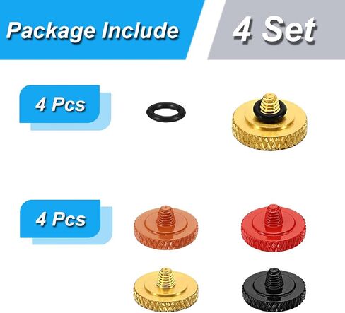 4Pack Camear Soft Watter Button Metal Brass Brass Knurled Camera Watter Breath (Multi Colors) in Kuwait