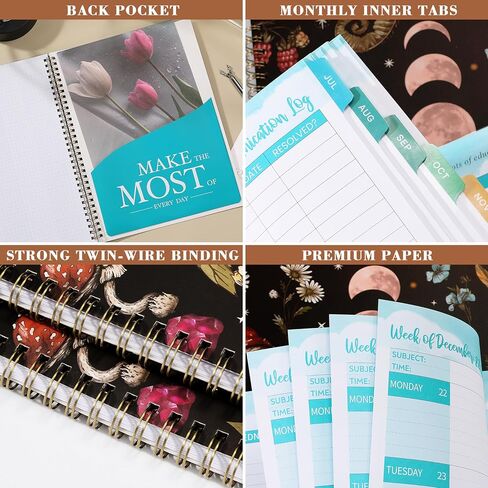 2025 Appointment Book - 8.1"x11", 2025 Daily Planner, Jan. - Dec.2025, Weekly & Monthly, Hourly Planner with 30-Minute Interval, Monthly Tabs, Pocket in Saudi Arabia