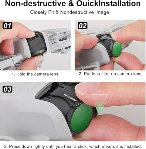 Sunnylife Lens Filter Set for DJI NEO, Multi-Coated ND Filter Kit Combo Accessories for NEO Drone, 3-Pack (ND8, ND16, CPL) in Kuwait