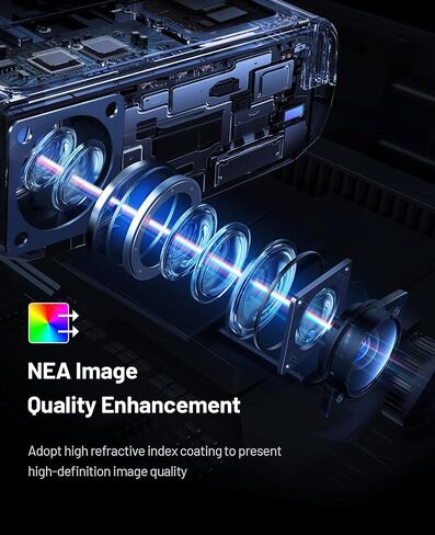 Mini Projector for iPhone ، Elephas 2025 Portable Propermy Projector ، جهاز عرض أفلام صغير مدعوم 1080 بكسل ، متوافق مع Android/iOS ، TV ، الكمبيوتر المحمول ، واجهة HDMI/USB in Kuwait