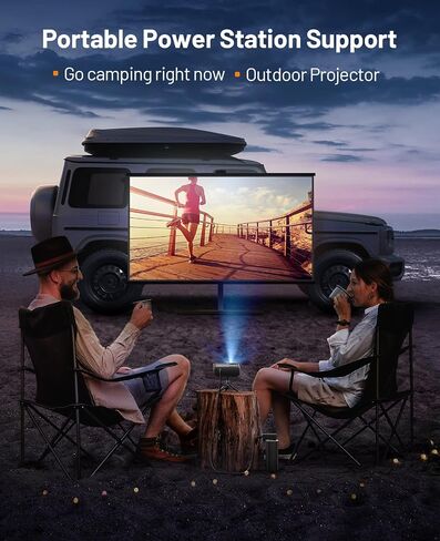 Mini Projector for iPhone ، Elephas 2025 Portable Propermy Projector ، جهاز عرض أفلام صغير مدعوم 1080 بكسل ، متوافق مع Android/iOS ، TV ، الكمبيوتر المحمول ، واجهة HDMI/USB in Kuwait