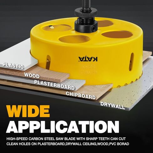 6 Hole Saw for Recessed Lights: 6-1/8 in Hole Saw with Silicone Dust Bowl - Installing 6 Inch LED Recessed Ceiling Light Can Lighting on Drywall - Hole Cutter with Dust Catcher for Downlight in Kuwait
