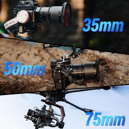 SIRUI Saturn 75mm T2.9 1.6X Full Frame Carbon Fiber Anamorphic Lens, Cine Lens for L Mount Cameras, Less Than 500g (Blue Flare) in Kuwait