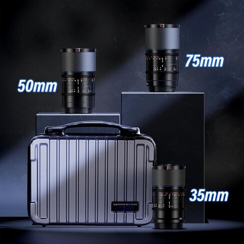 SIRUI Saturn 75mm T2.9 1.6X Full Frame Carbon Fiber Anamorphic Lens, Cine Lens for L Mount Cameras, Less Than 500g (Blue Flare) in Kuwait