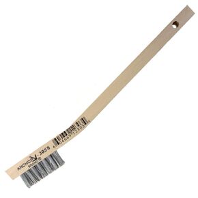 Utility Brushes, Wood Block/Handle, Stainless Steel Bristles, Stapled (30 Pack)