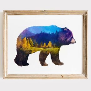 Vintage Woodland Animals Art Prints (Set of 6) - Unframed - 8x10s | Vintage Décor | Living Room Décor for Animal Lovers | Inspirational Wall Art