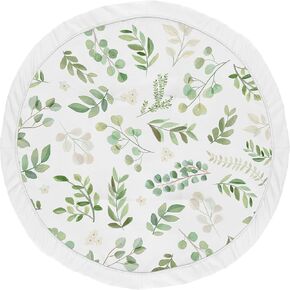 Sweet Jojo Designs Sage Green Boho Flower Floral Girl Baby Play Mat Tummy Time Activity Infant Playmat Playpen Tent Teepee Floor Ivory Shabby Chic Bohemian Watercolor Garden Nature Modern Elegant in Kuwait