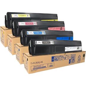 T-FC50U FC50U Toner Cartridge T-FC50U-K T-FC50U-C T-FC50U-M T-FC50U-Y Compatible with 𝐓𝐨𝐬𝐡𝐢𝐛𝐚 E Studio 2555c 3055c 3555c 4555c 5055c Printer (Black Magenta Yellow Cyan)