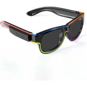 LED Glasses Multi-Color (8 Colors) Light Up Glasses w/o Wires Neon Glow Glasses for KTV, EDM, Rave Parties and Cosplay in Kuwait