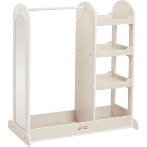 ECR4Kids Dress Up Center with Mirrors, Costume Organizer, Natural