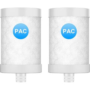 WINGSOL Faucet Water Filter Stainless-Steel Reduce Chlorine Speedy Flow, Japan PAC Filter Improve Taste, Faucet Filters for Faucets-Fits Standard Faucets (PAC-2P)