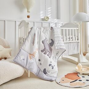 3 Pieces Crib Bedding Set for Boys,Car Pattern Crib Comforter Set,Soft Crib Bed Set Decor, Include Quilted Comforter, Fitted Sheet and Bed Skirt -Car ﻿