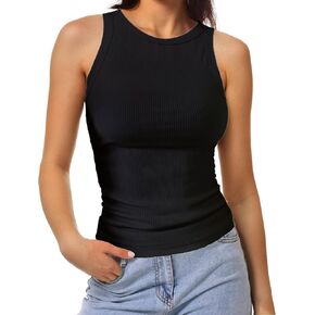 Tank Top for Women, Racerback Ribbed Tank Tops for Women, Slim Knit Basic Summer Tops for Women 2024 Going Out Tops