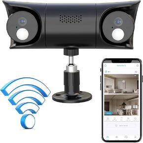 Camera Security Indoor Wireless, Home Camara WiFi with Portable Cam Surveillance, Dual 2.7K Video, Dual Manual PTZ Lens, 120 Day Standby Battery, Smart Motion Sensor, Auto Night Vision, Two Way Audio