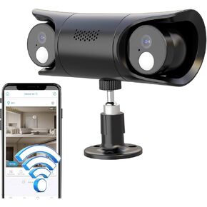 Camera Security Indoor Wireless, Home Surveillance Cam WiFi with Dual Manual PTZ Lens, Dual 2K Video, 120 Day Standby Battery, AI Motion Detect, Night Vision, No Blind Spots for Pet/Kid/Elder/Car