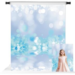 Kate 10x10ft Light Blue Bokeh Backdrops Bubbles Children Birthday Photography Backdrop Glitter Spot Background Cloth