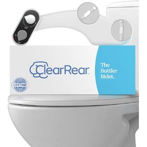 Clear Rear Bidet Attachment for Toilet - Self-Cleaning Dual Nozzle Bidet Toilet Seat with Adjustable Water Pressure - Easy Installation - Hygienic Toilet Accessories - FSA bidet HSA bidet